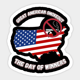 American Smokeout Sticker